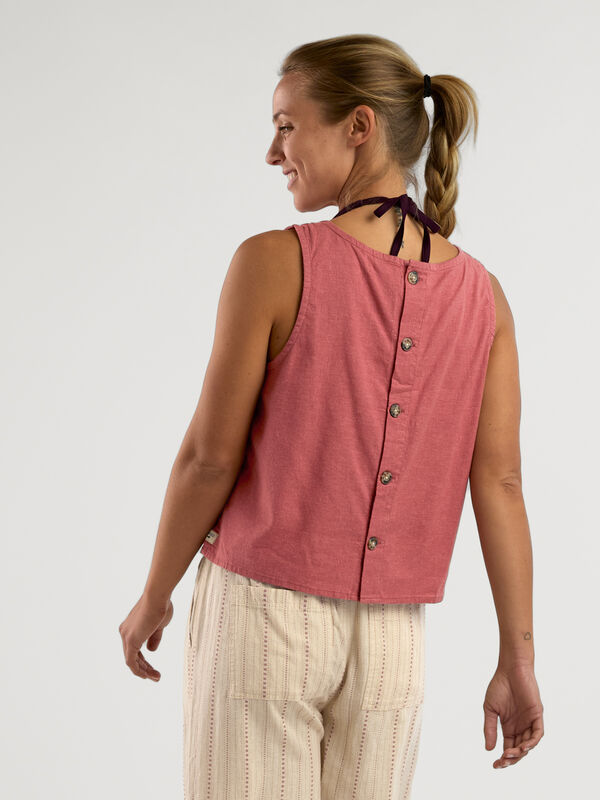 Toad & Co Taj Hemp Button Back Tank Top - Baja