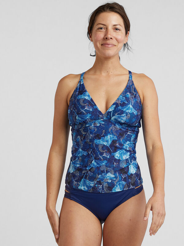 Sure Bet Tankini Top - Indigo Floral, , original