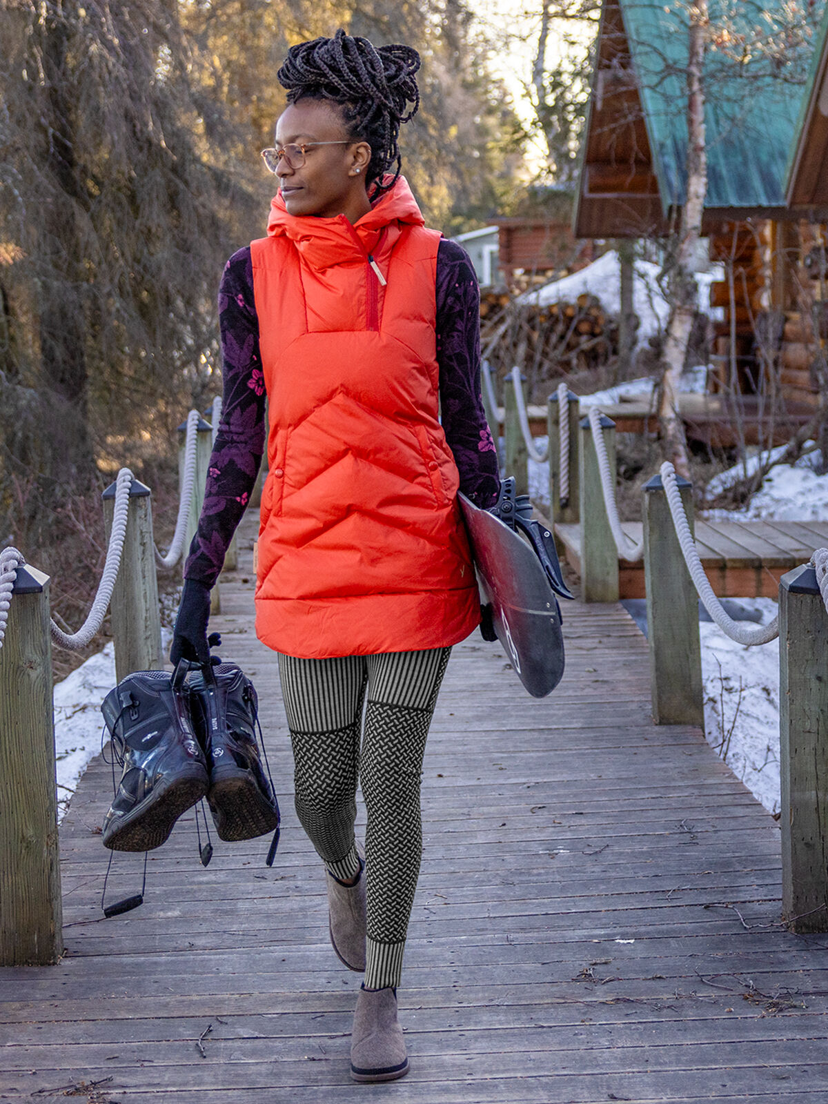 Tunic puffer vest top