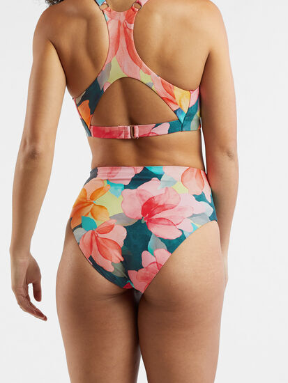 Streamline High Waisted Bikini Bottom - Aquarelle: Image 3