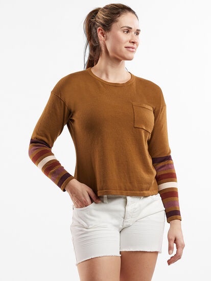 Synergy Crew Neck Sweater - Sleeve Stripe, , original