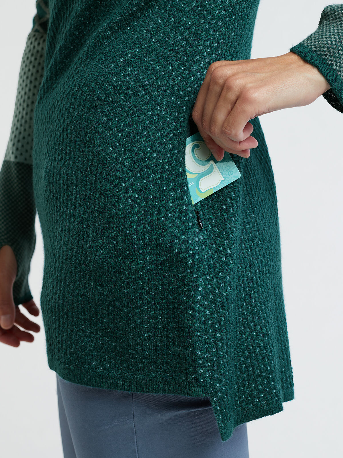 Three dots best sale asymmetrical tunic sweater