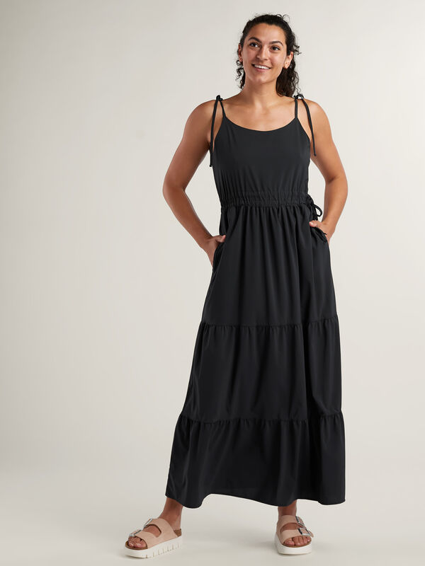 Sunkissed Tiered Midi Dress: Crusher