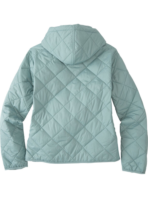 Diamond Quilted Bomber Hoodie Jacket, , original