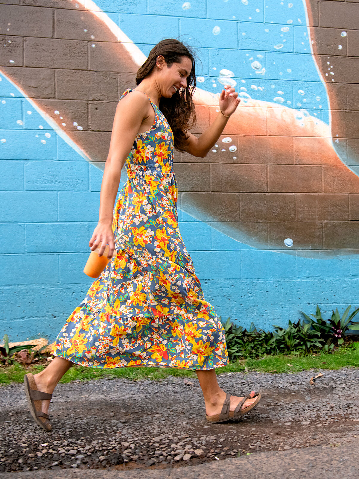 Sunkissed Tiered Midi Dress: Crusher