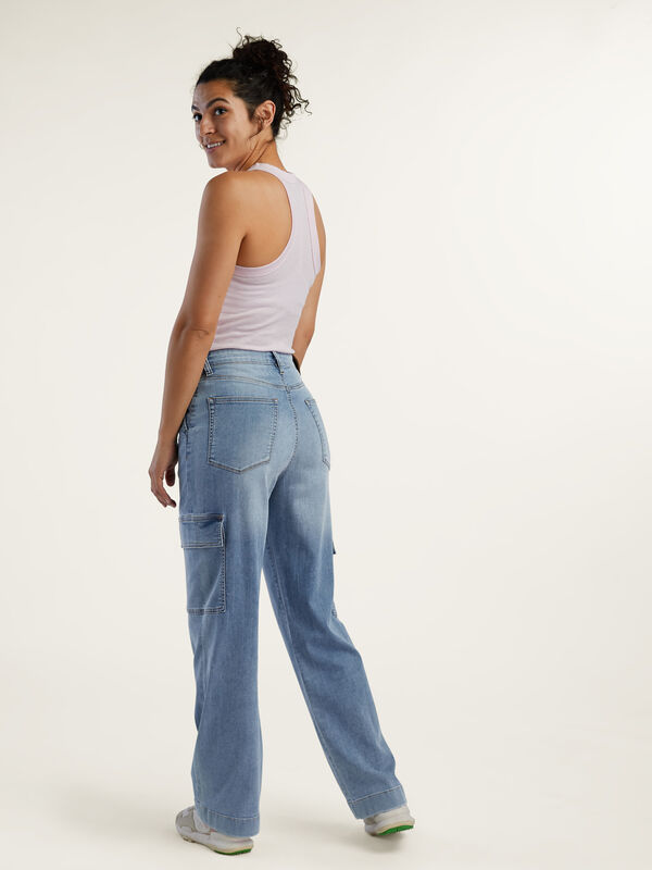 Performance High Rise Cargo Jeans, , original