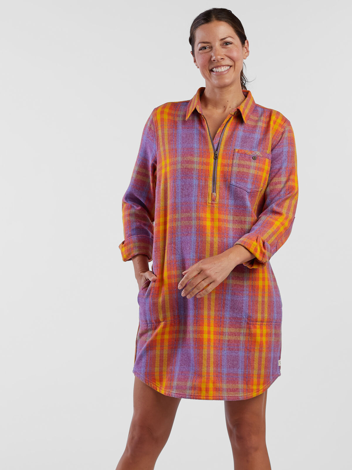 Toad Co Plaiditude Flannel Shirtdress