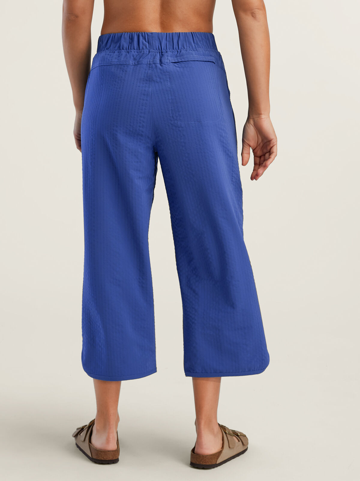 Wide Leg Cropped Pants: Slaycation Textured
