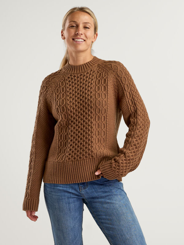 Serpentine Sweater | Women's Cotton Merino Crew