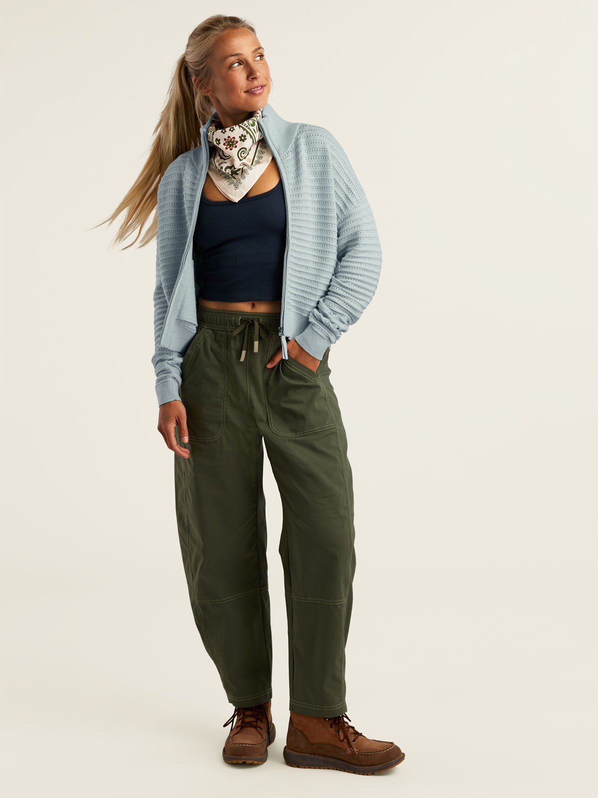 Avila Full Zip Sweater | Women's Breathable Cotton Zip Cardigan