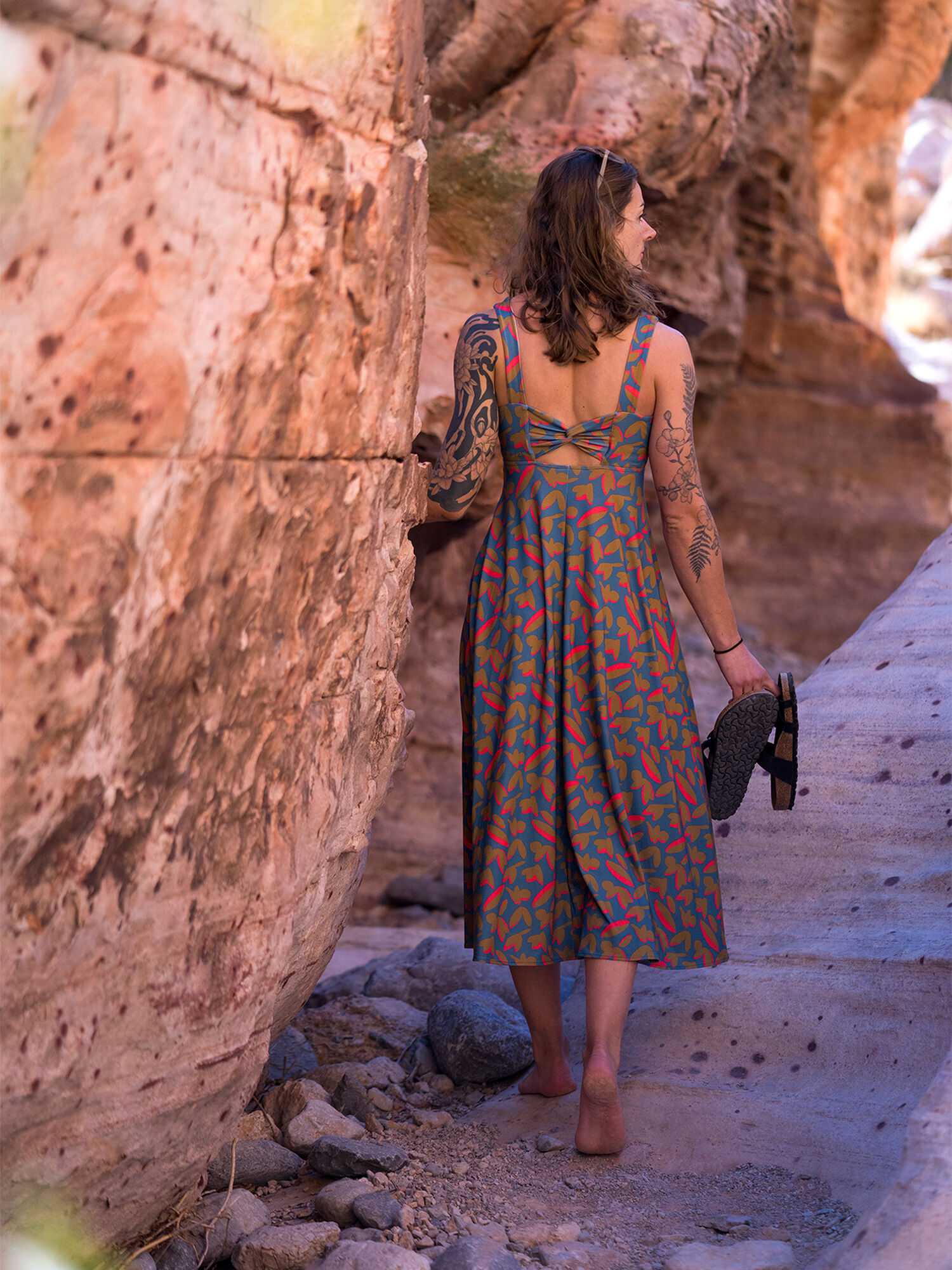 Liberty Twist Midi Dress, , model