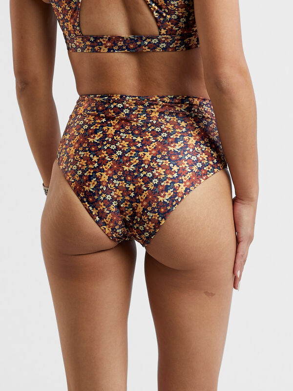 Chameleon High Waisted Bikini Bottom - Paprika Floral, , original