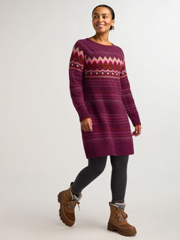 Krimson Klover Sweater Dress: Tweedy