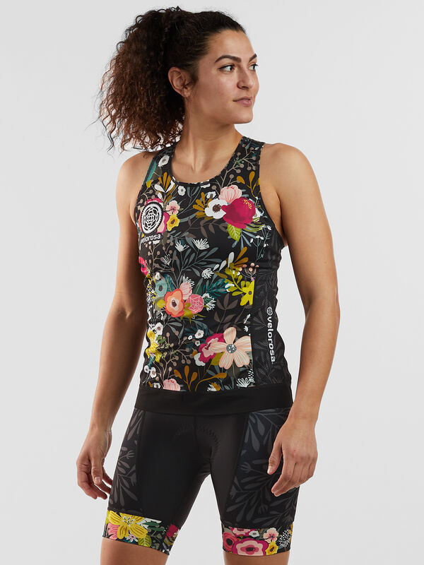 Ride Relentless Cycling Tank Top - Night Garden, , original
