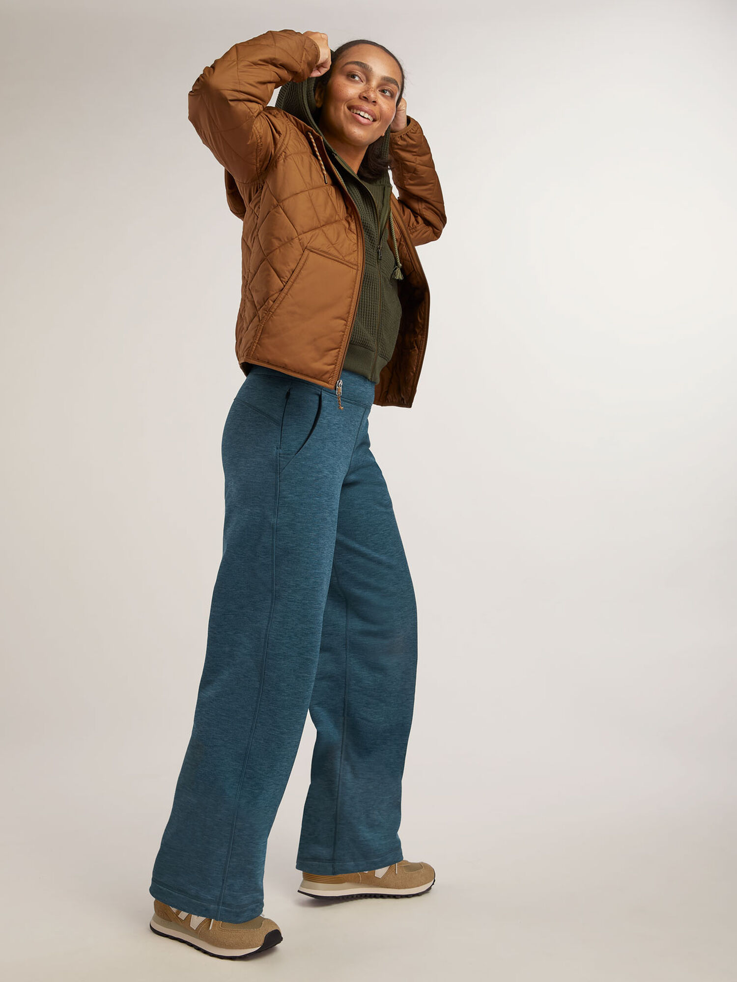 Crash Fleece Lined Wide Leg Pants - Long, , original