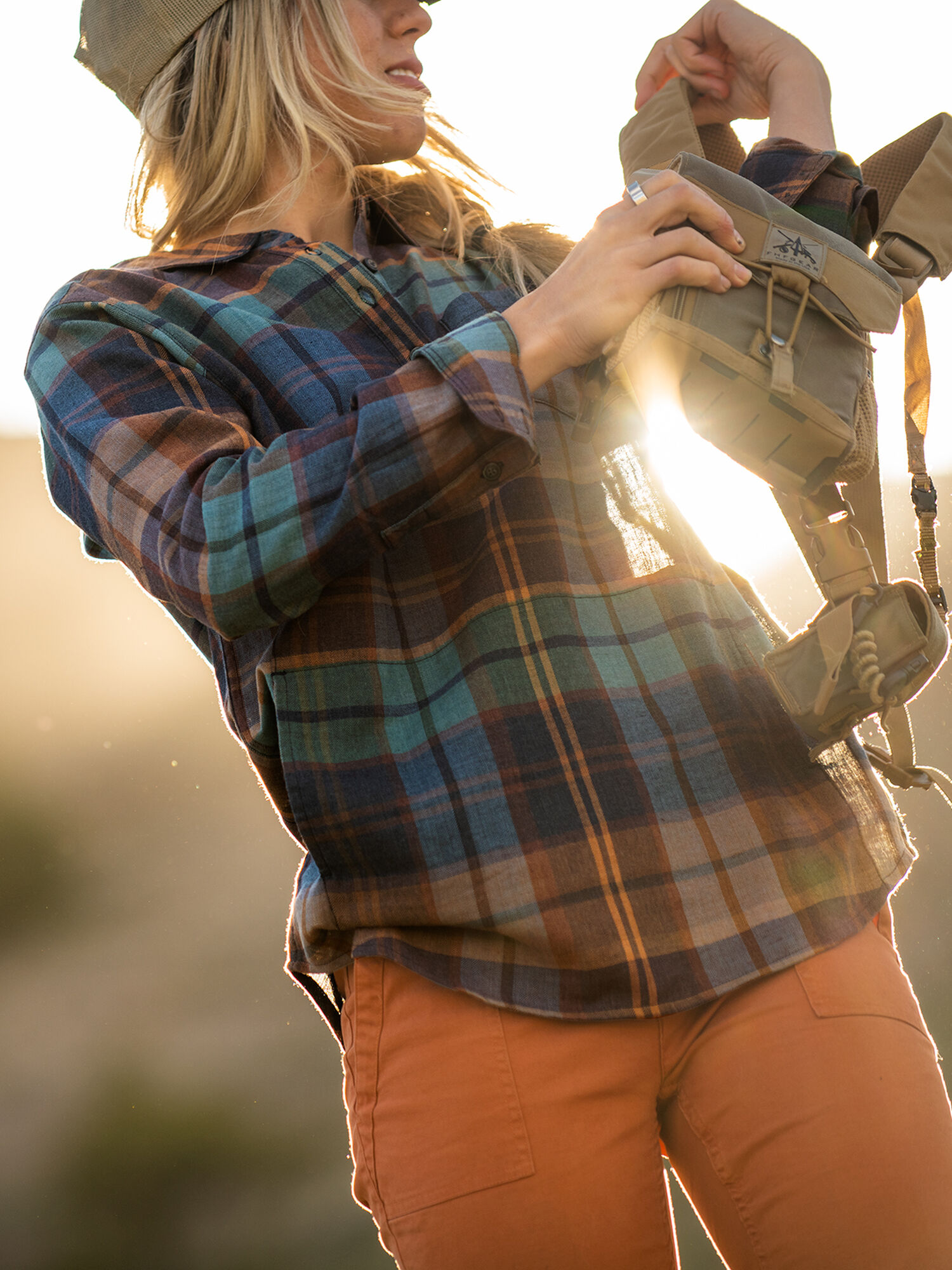 Plaiditude Droptail Shirt, , model