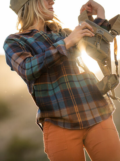 Plaiditude Droptail Shirt, , model