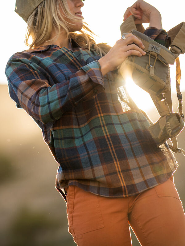 Plaiditude Droptail Shirt, , model