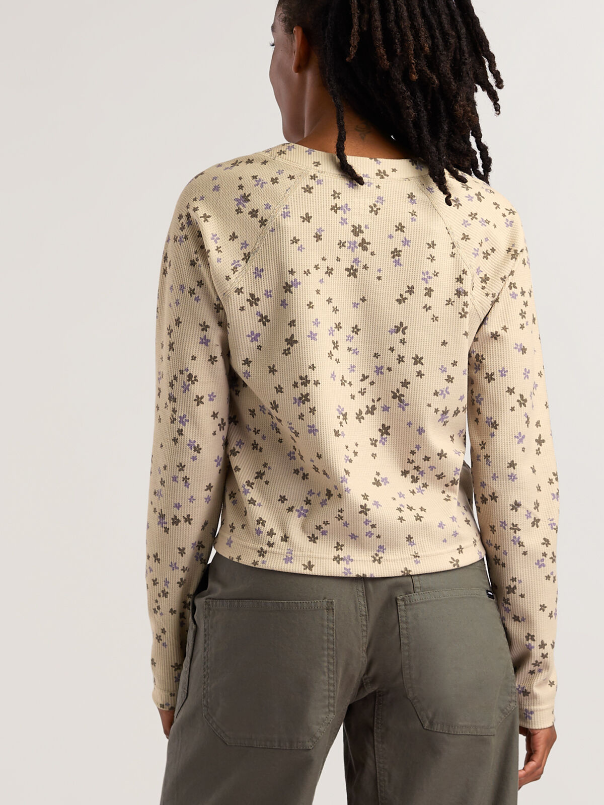 Women's Long Sleeve Waffle Knit Top Nectar | Title Nine
