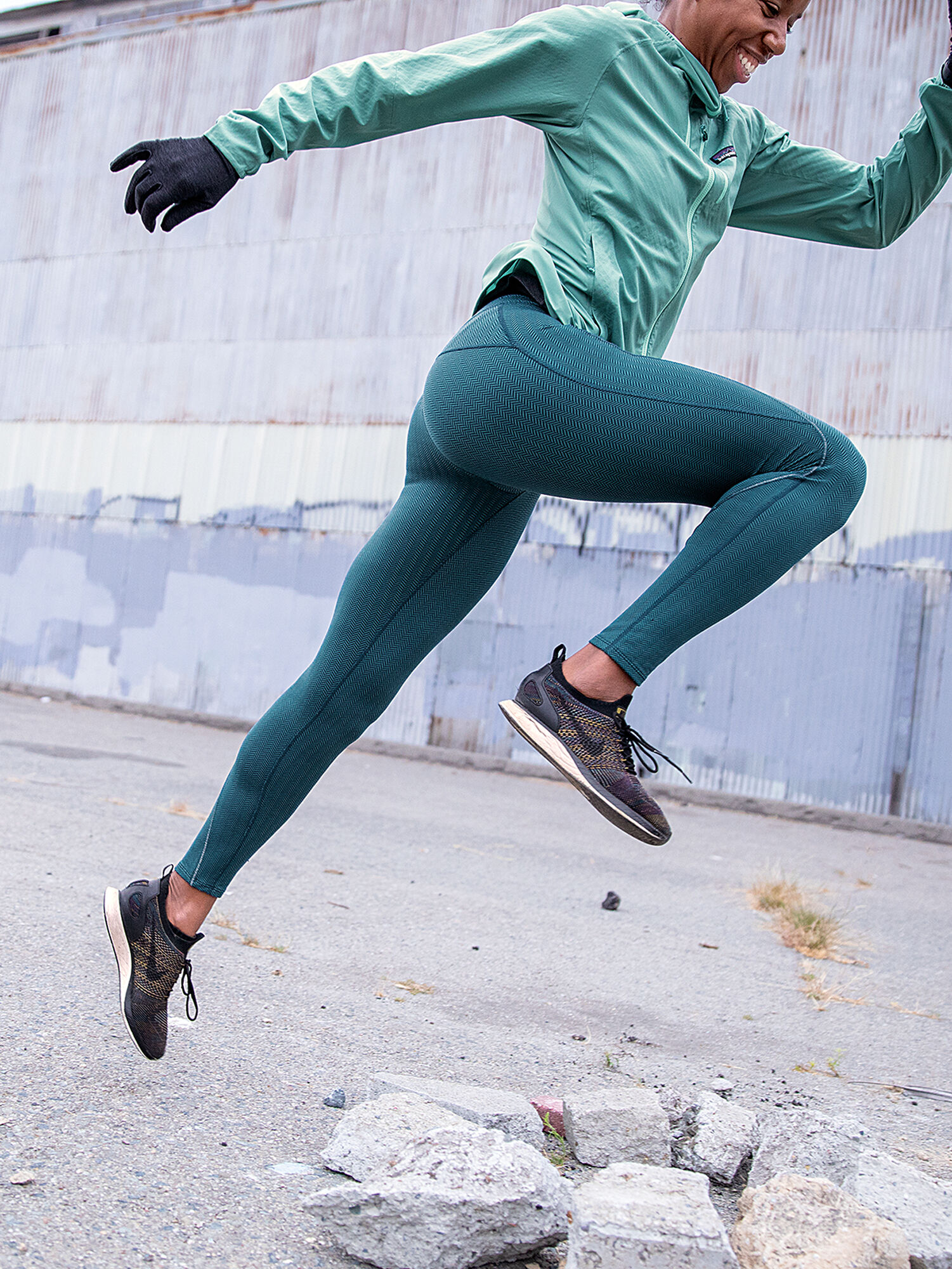 Herringbone Distance Running Tights Title Nine