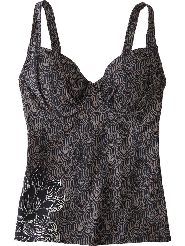 Bodacious Tankini - Placed Print Swirl, , original