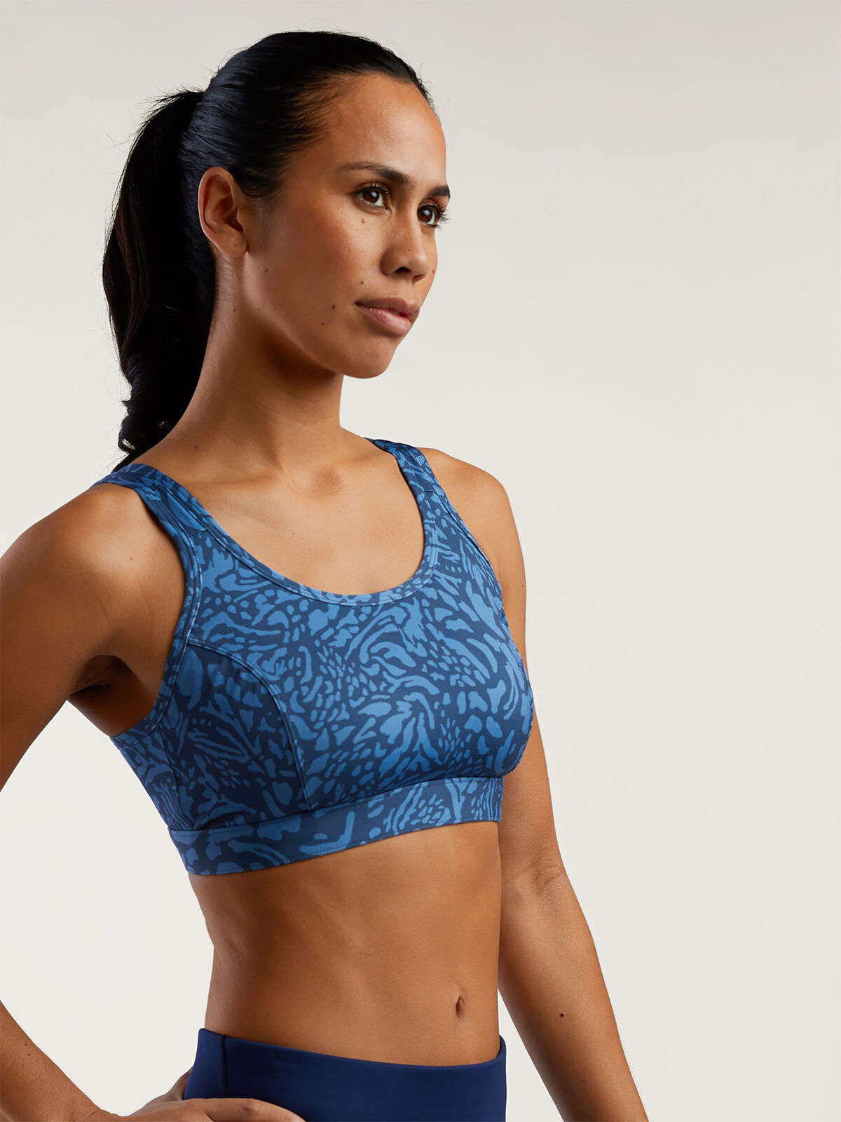 solid tech athena sports bra by moving comfort for title nine