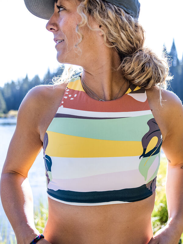 Encinitas Reversible Bikini Top - Terra/Cascade, , model
