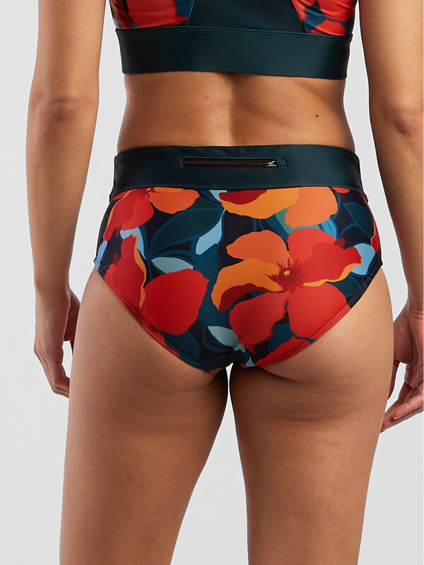 Hi Line High Waisted Bikini Bottom - Hibiscus Pop, , original