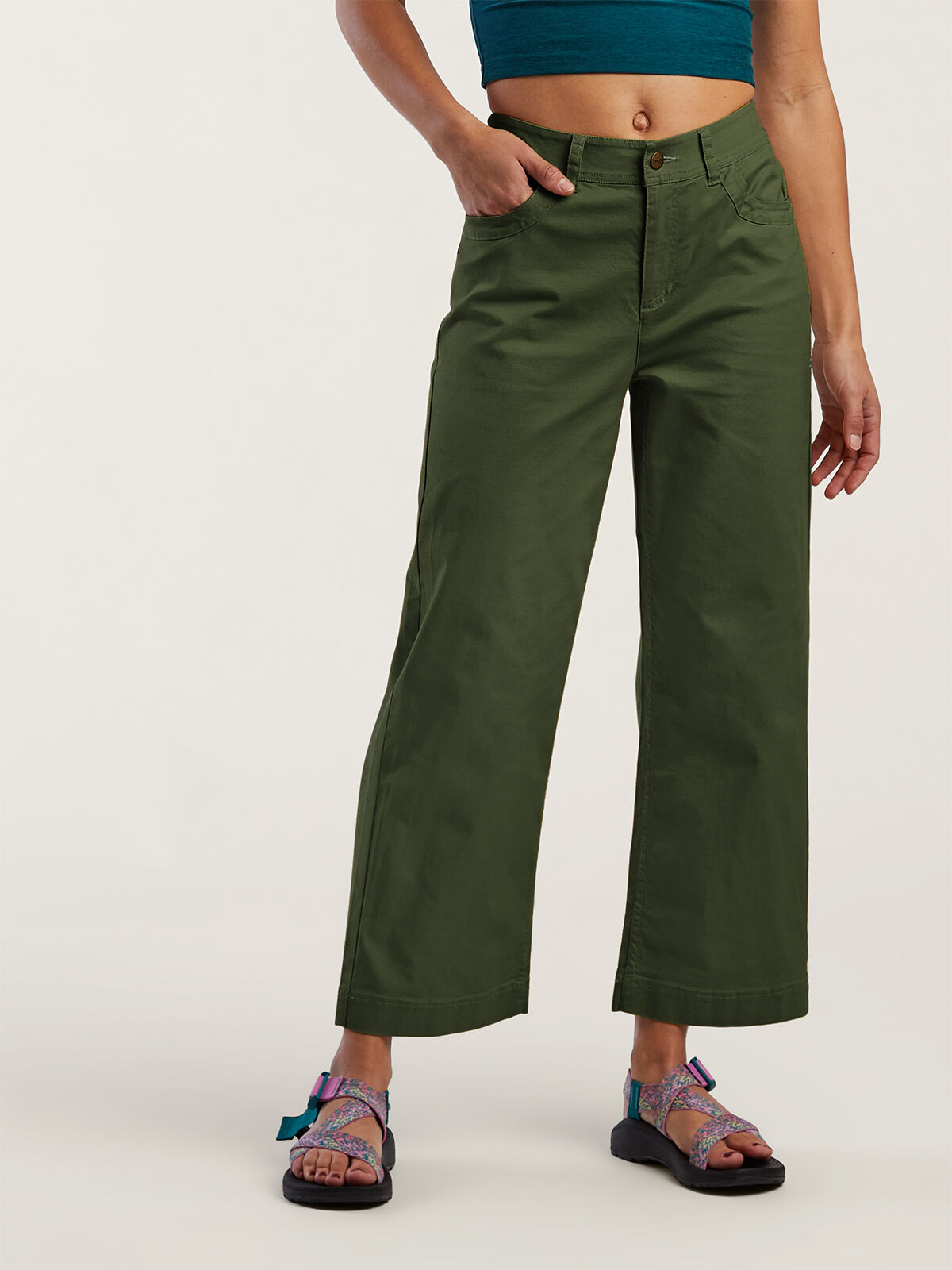Toad&Co Earthworks Wide Leg Pant Epidote / 4