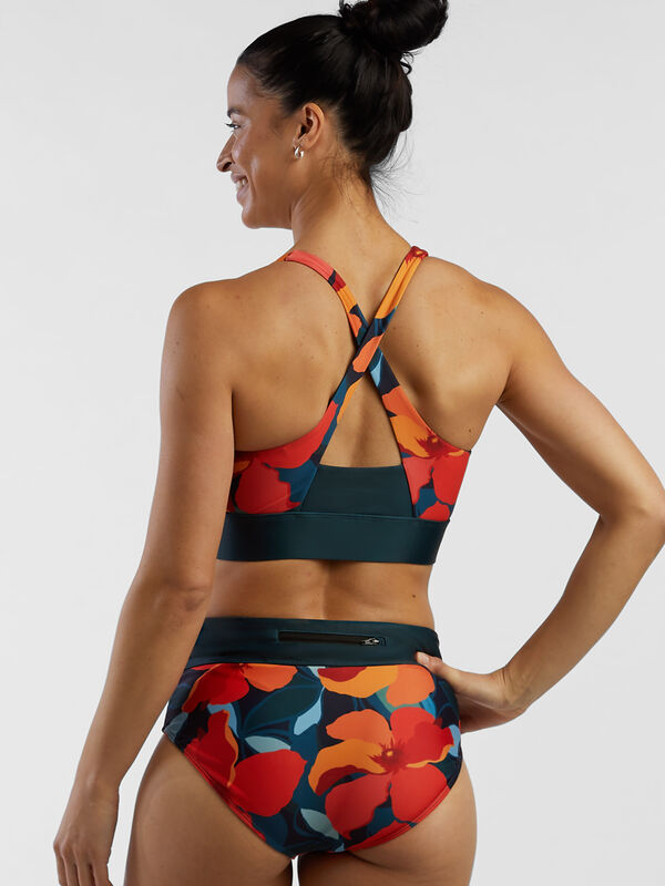 Hi Line Bikini Top - Hibiscus Pop, , original