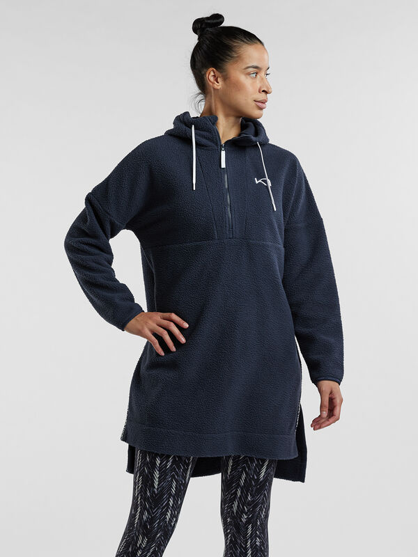 Locker Roomie Hooded Fleece Dress, , model