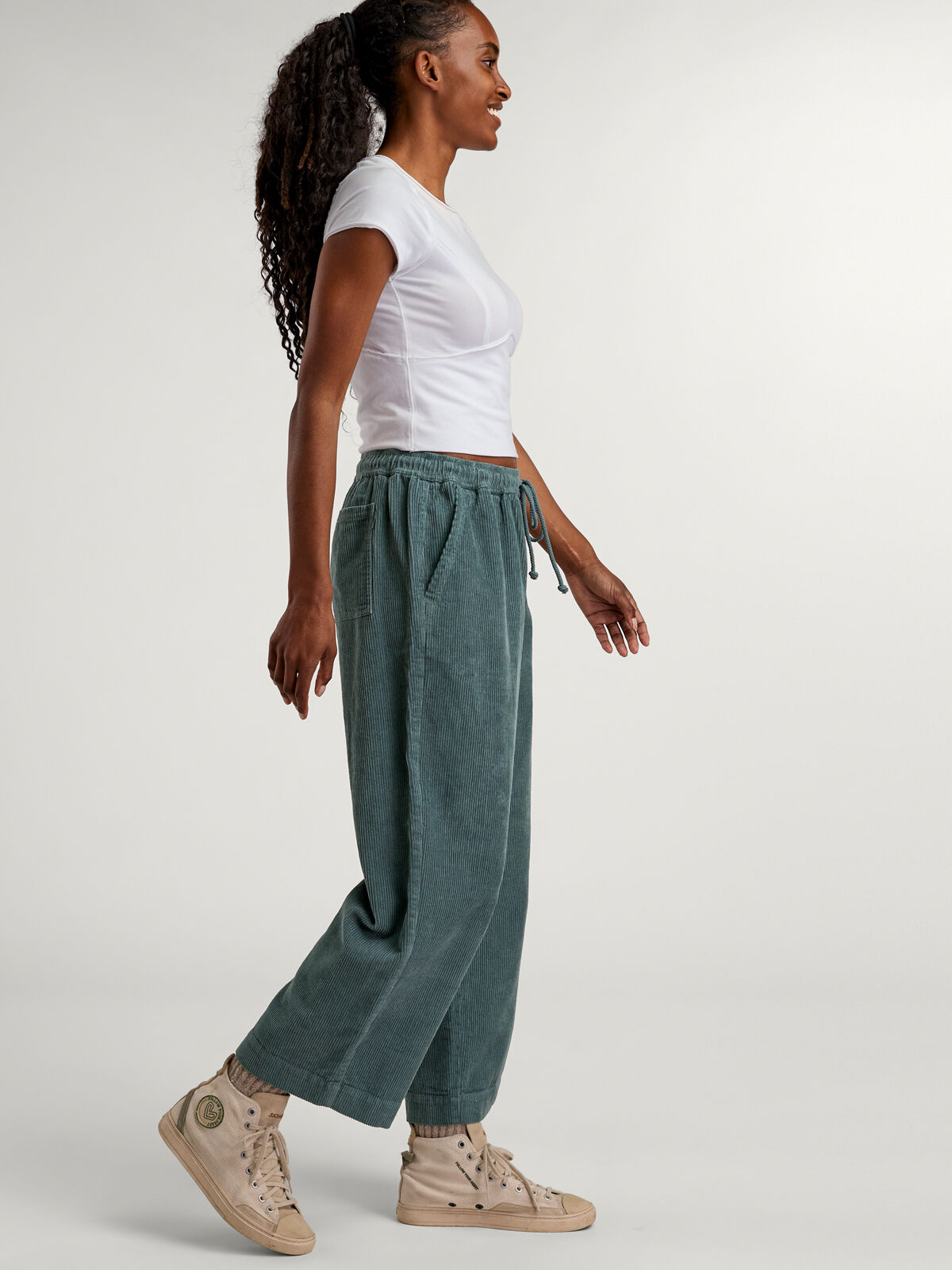 Toad&Co Women's Pull On Wide Leg Corduroy Pants Cascadia | Title Nine