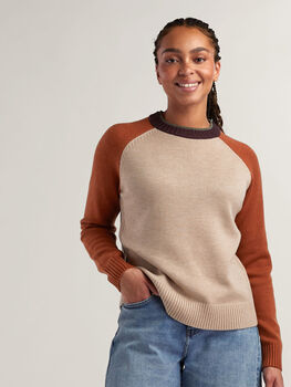 Women's Mendocino Crew Neck Sweater Colorblock