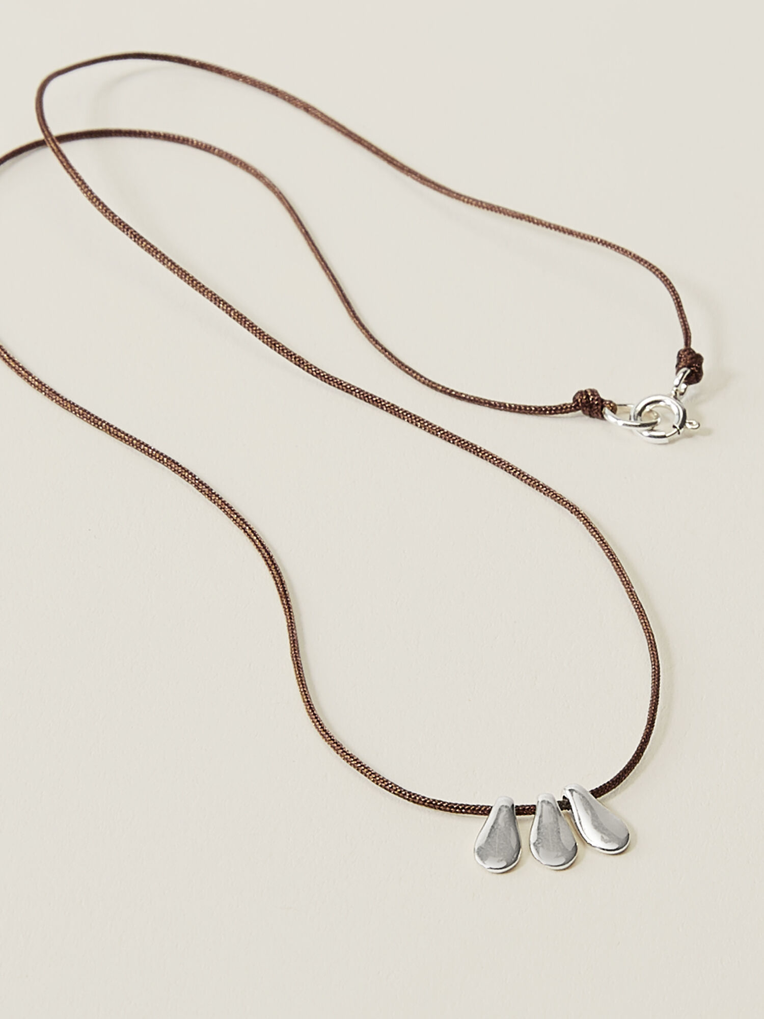 Tiny Charm Necklace - Three Petal, , original