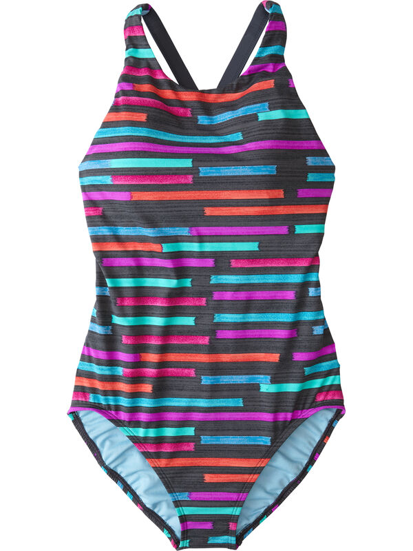 Woman Up High Neck One Piece Swimsuit - Color Shield, , original