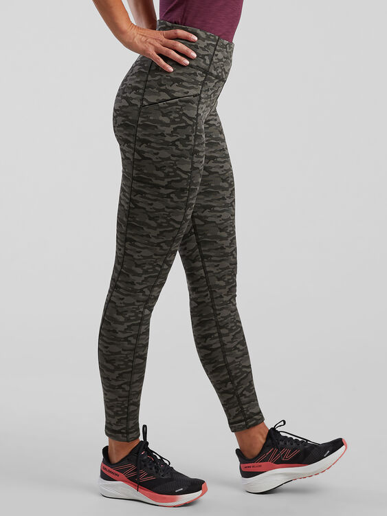 Women's Fleece Lined Leggings Crash Petite Camo