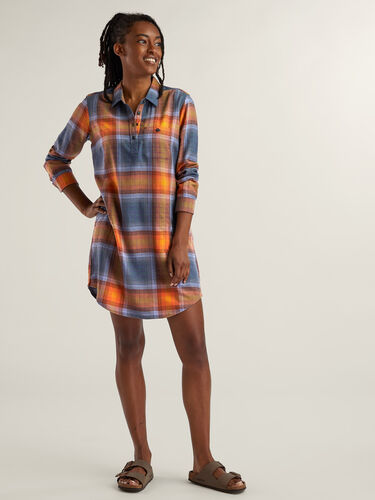 Toad&Co Women's Long Sleeve Shirt Dress: Plaiditude