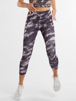 Mad Dash Reversible Crop Tights - Napili/Poipu