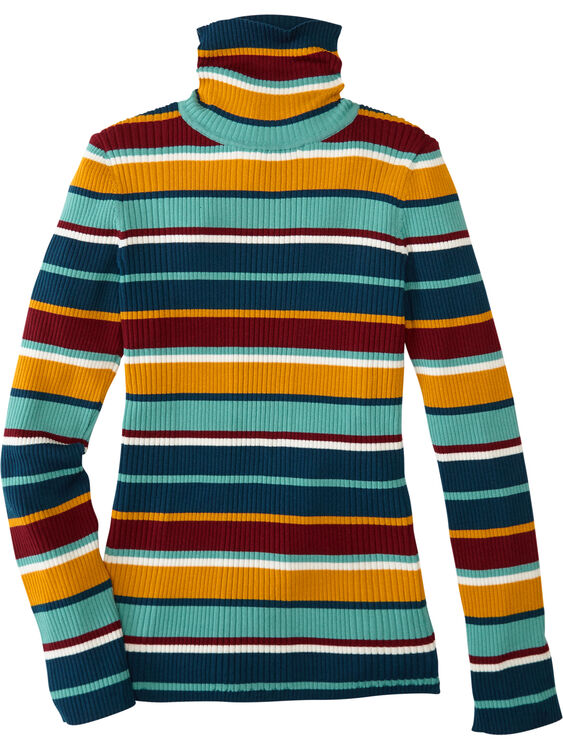 Synergy Ribbed Turtleneck Sweater - Stripe, , original