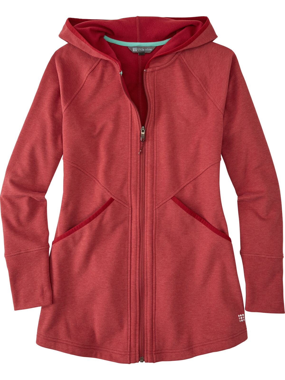 Women s Full Zip Fleece Hoodie Mighty Tunic Title Nine
