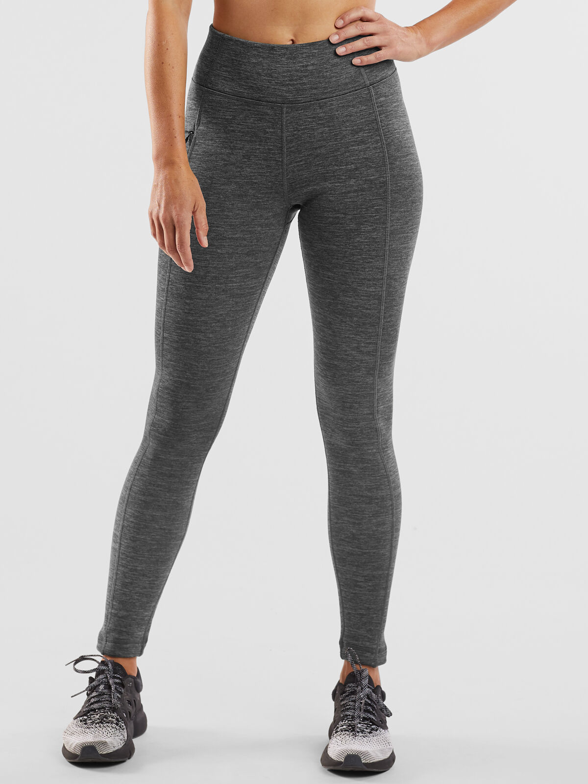 Fleece Lined Leggings Crash Heathered Long Title Nine