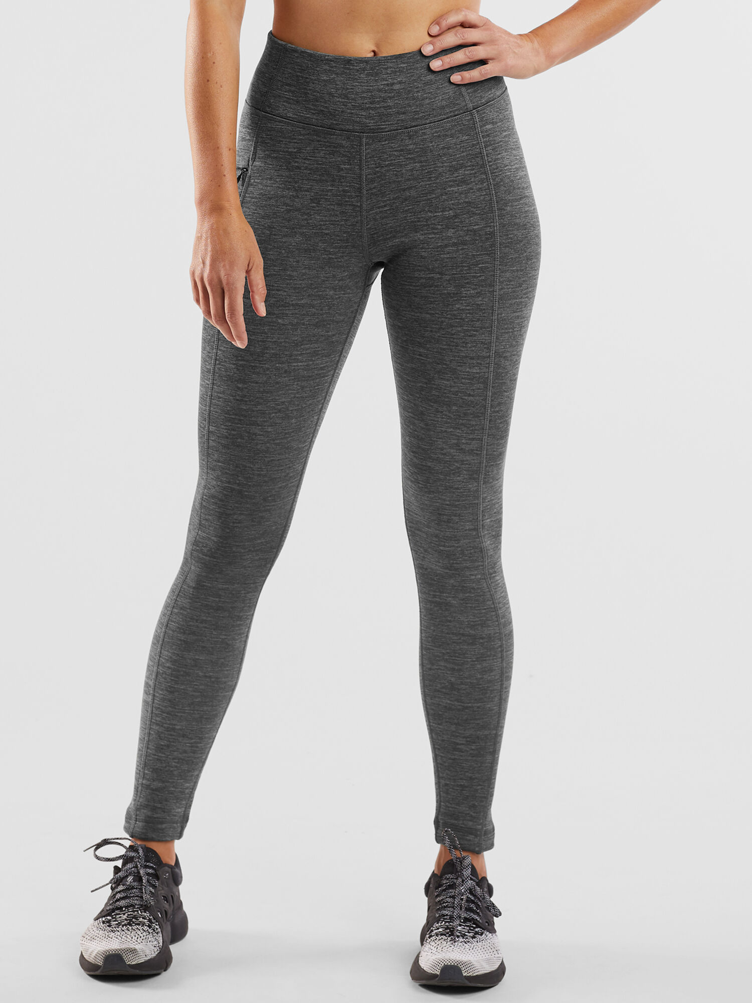 Crash Polartec® Fleece Lined Tights - Heathered Long, , original