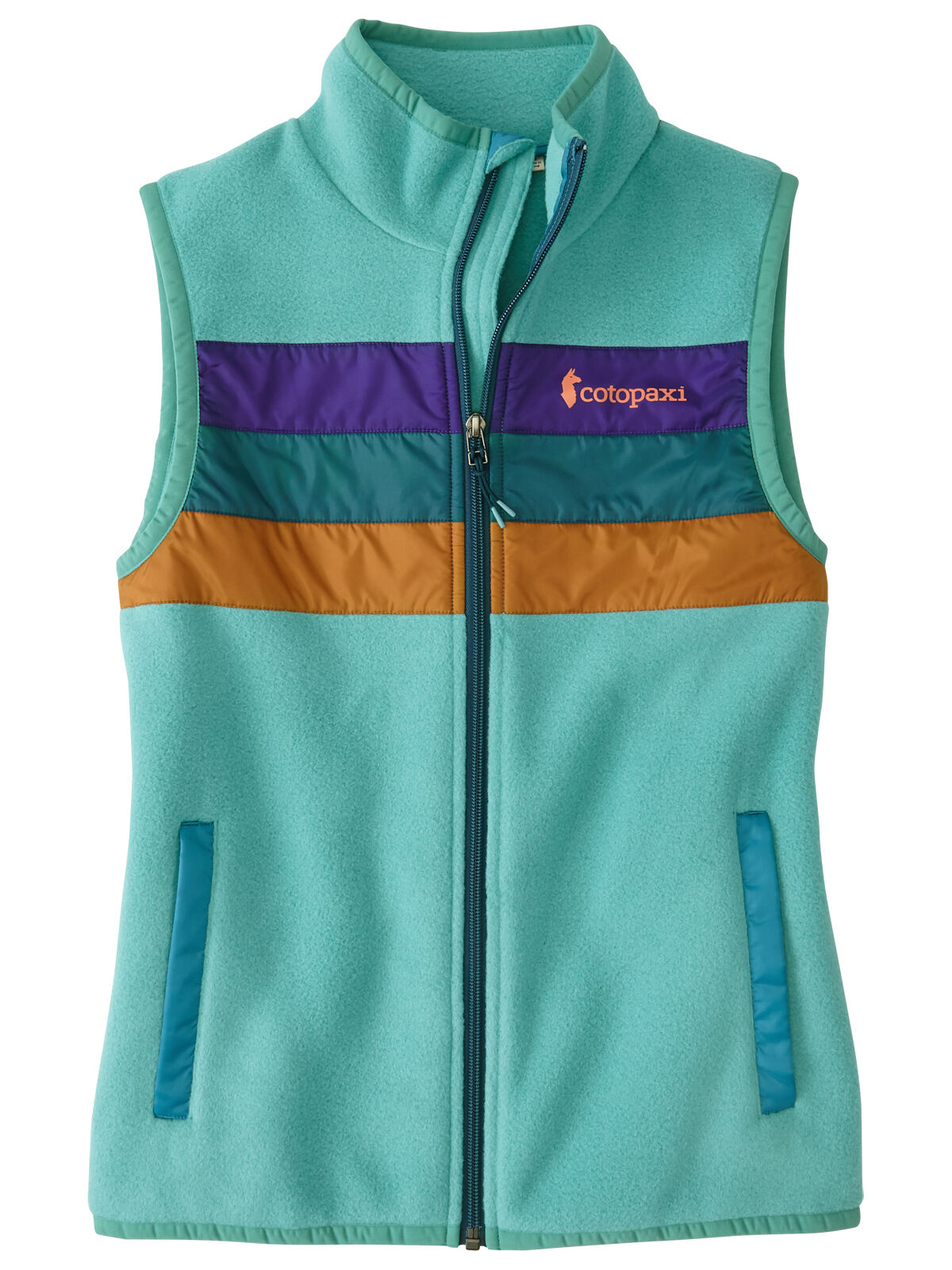 Teal fleece vest top