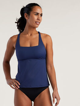Square Neck Adjustable Tankini Top: Hana
