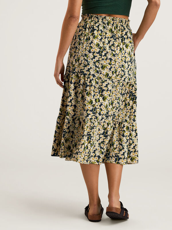 Crusher Tiered Midi Skirt, , original