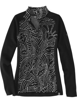 Super Power 1/4 Zip Sweater - Woodcut Botanical