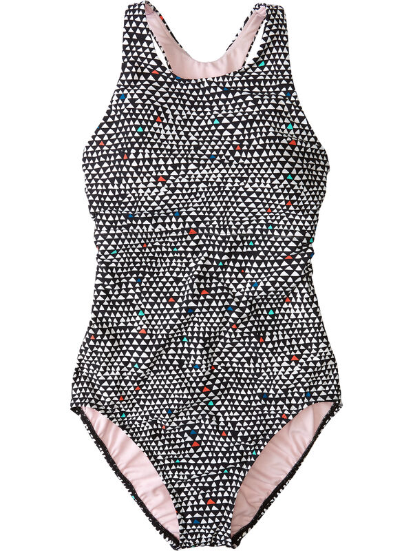 Selkie High Neck One Piece Swimsuit - Triangulate, , original