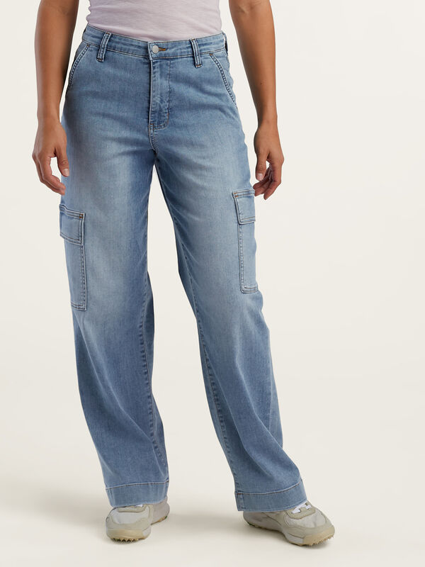 Performance High Rise Cargo Jeans, , original