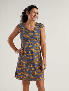 Amelia Short Sleeve Dress - Aquifer Wave