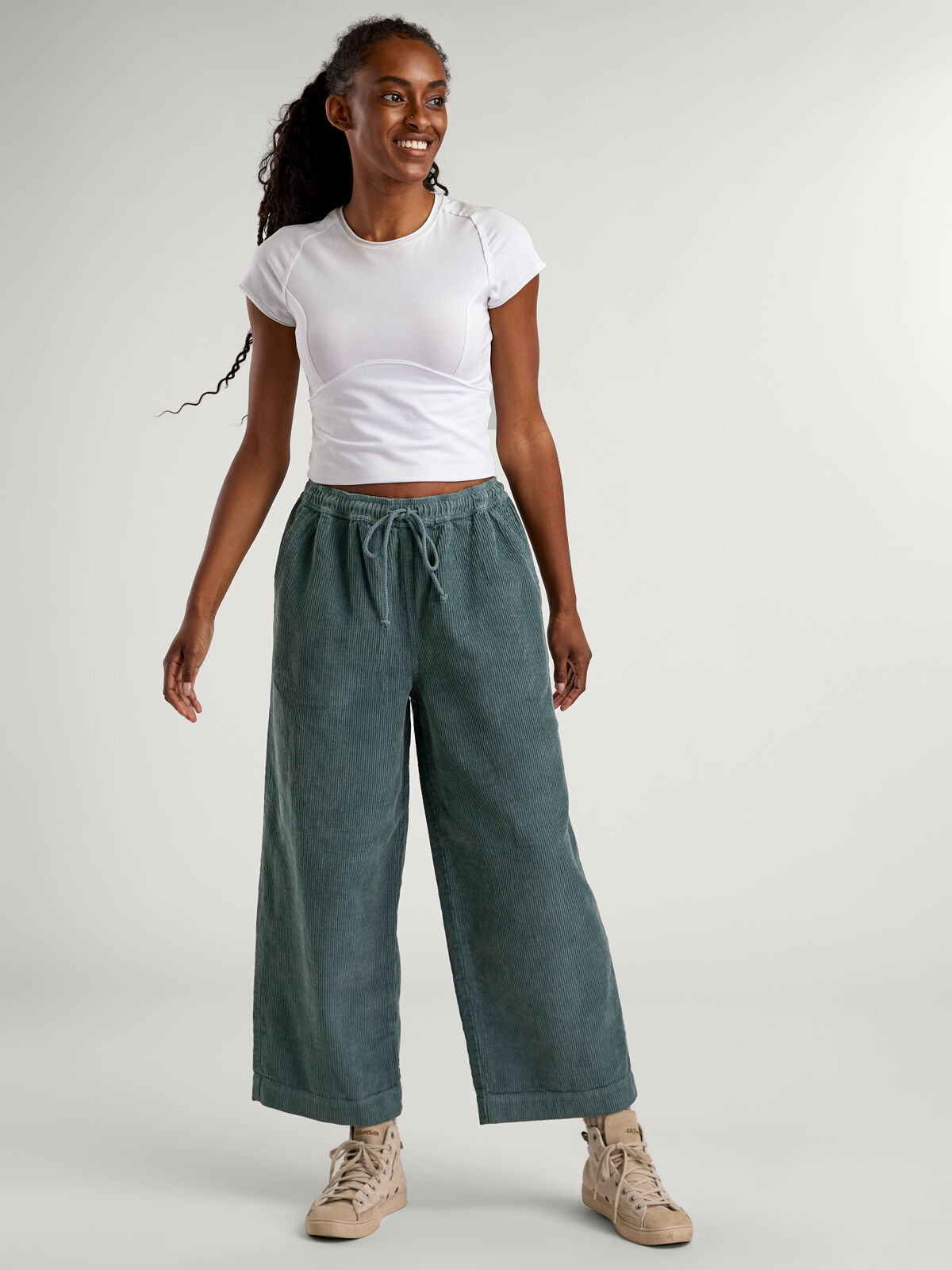 Toad&Co Women's Pull On Wide Leg Corduroy Pants Cascadia | Title Nine